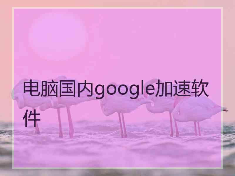 电脑国内google加速软件