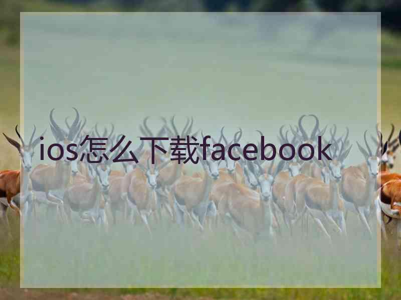 ios怎么下载facebook