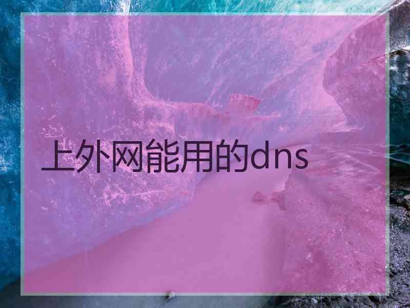 上外网能用的dns