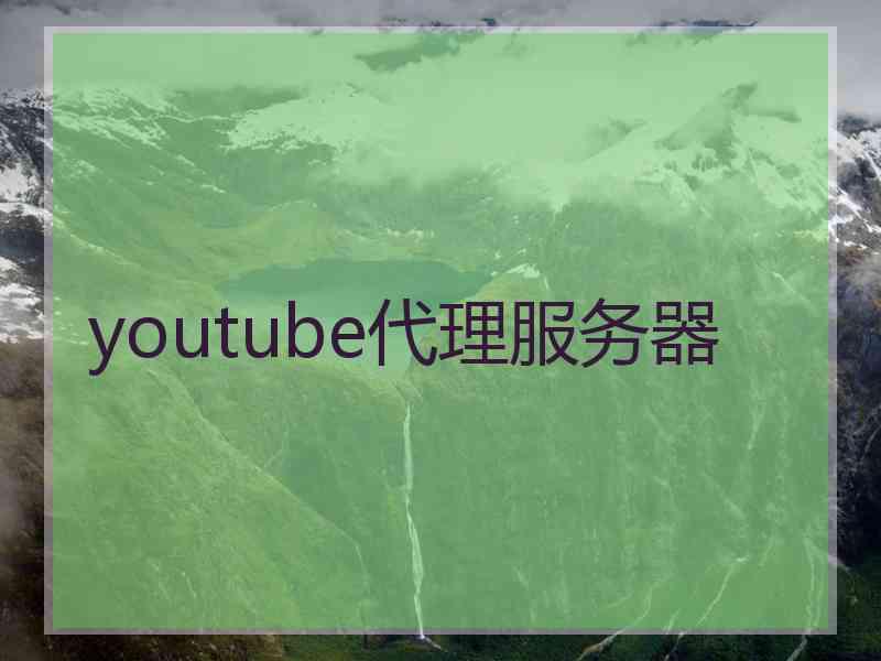 youtube代理服务器