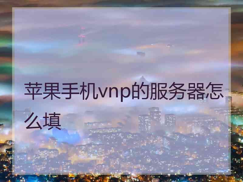 苹果手机vnp的服务器怎么填