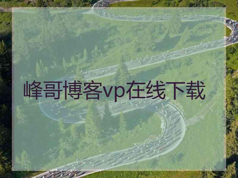 峰哥博客vp在线下载