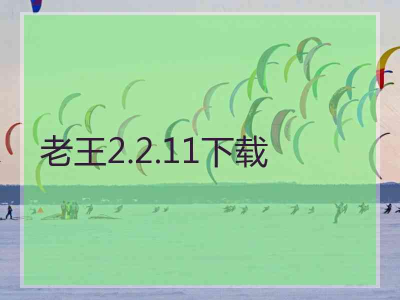 老王2.2.11下载