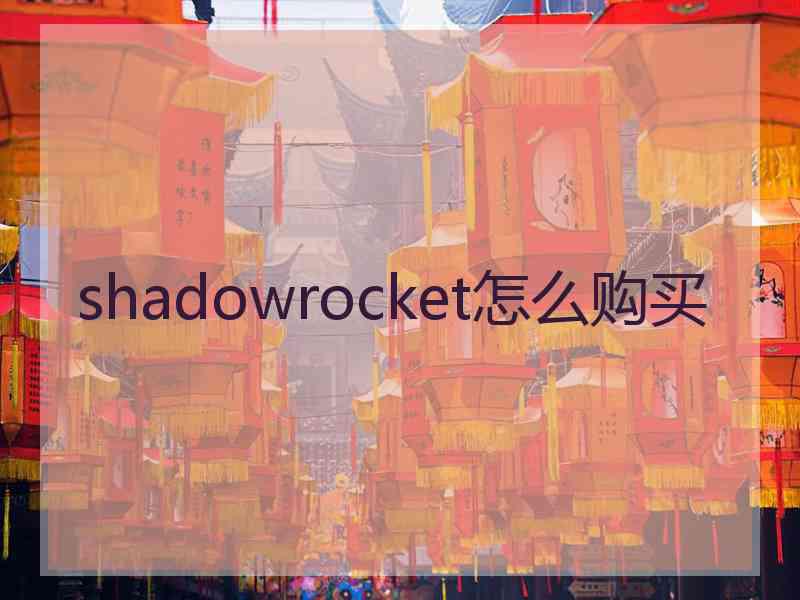 shadowrocket怎么购买