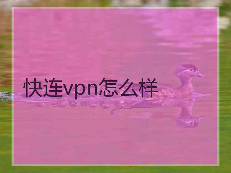 快连vpn怎么样