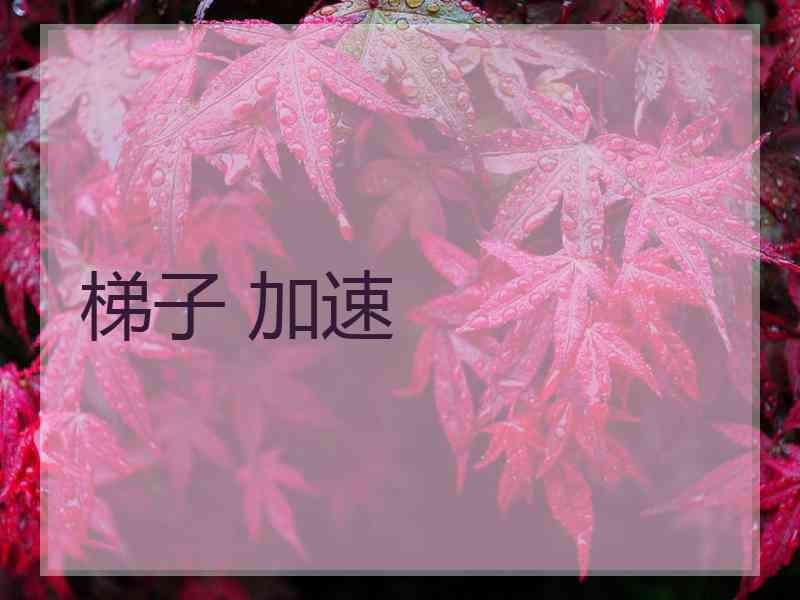 梯子 加速