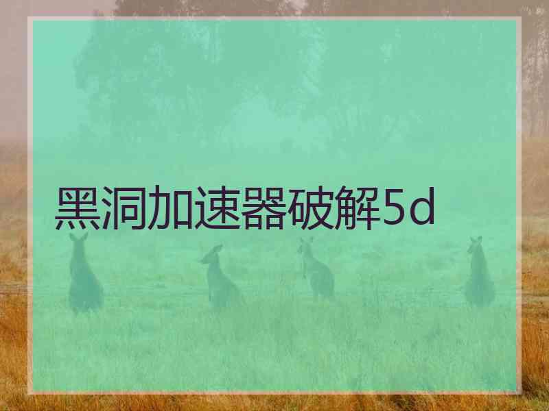 黑洞加速器破解5d