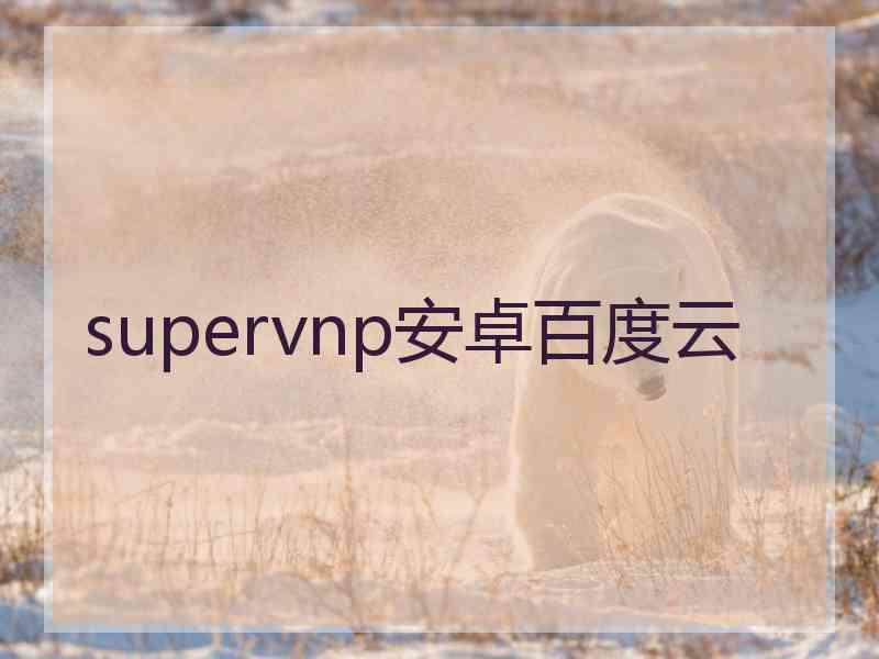 supervnp安卓百度云