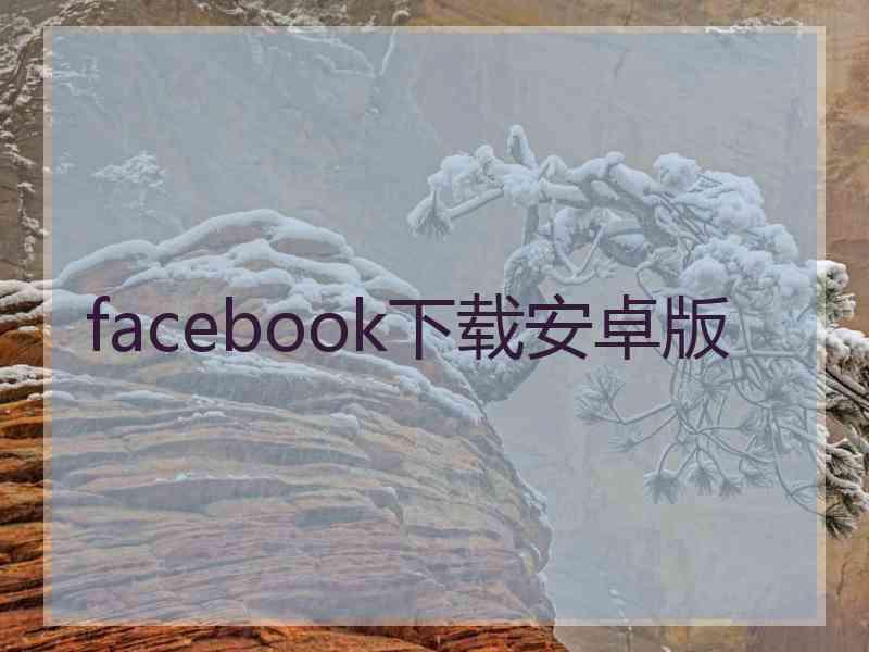 facebook下载安卓版