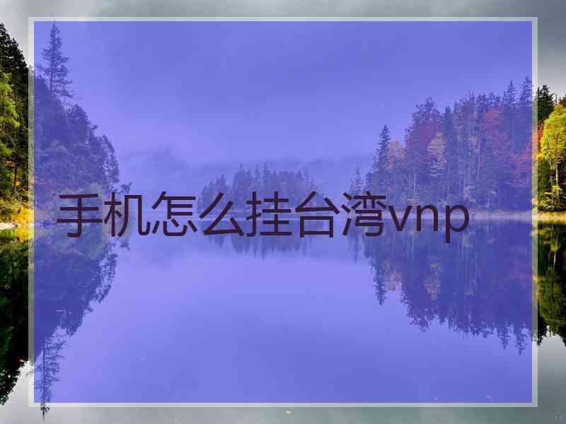 手机怎么挂台湾vnp