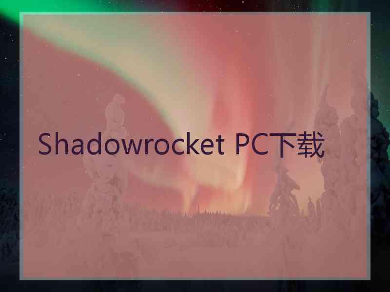 Shadowrocket PC下载