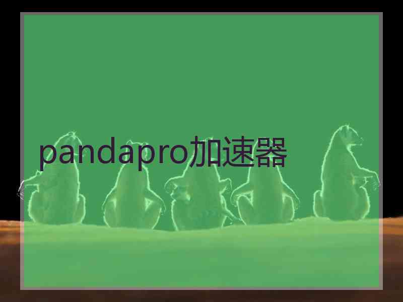 pandapro加速器