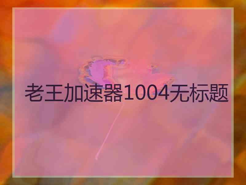 老王加速器1004无标题