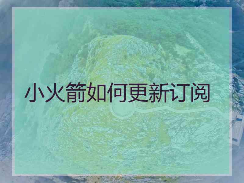 小火箭如何更新订阅