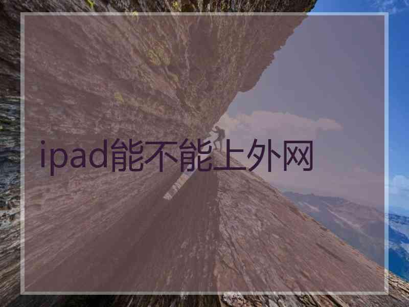 ipad能不能上外网