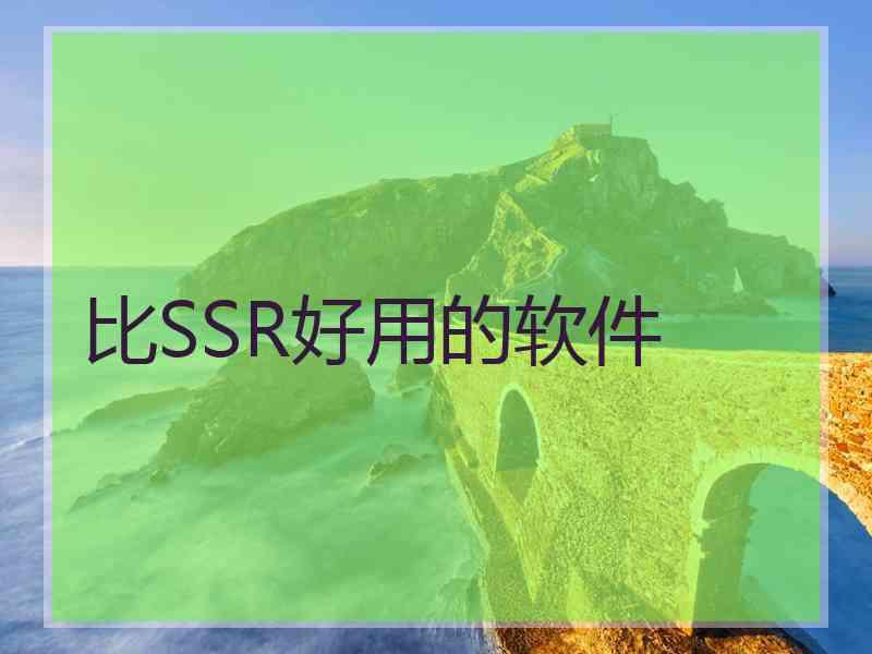 比SSR好用的软件