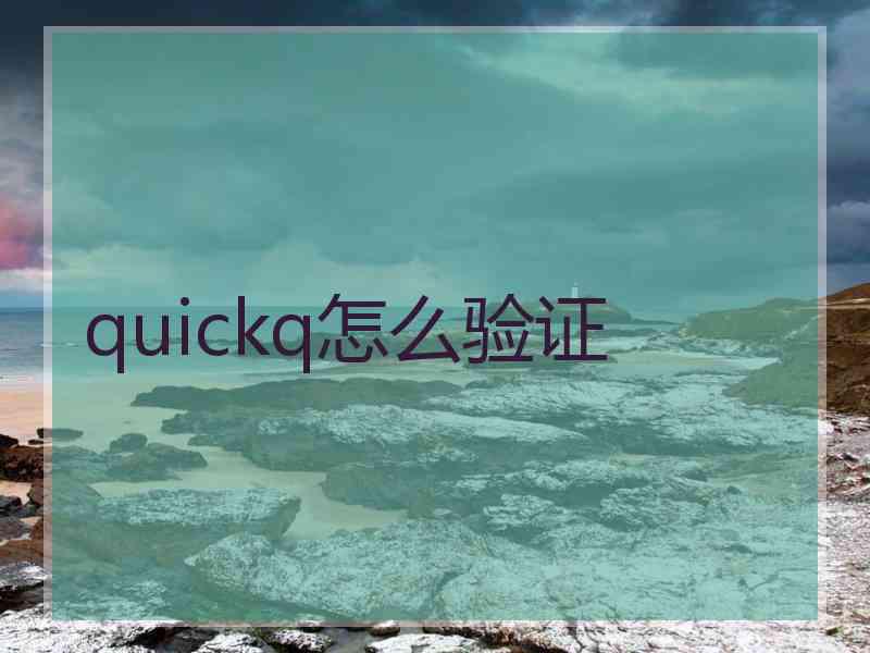 quickq怎么验证