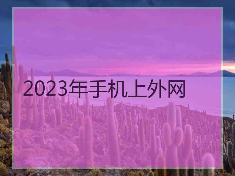 2023年手机上外网