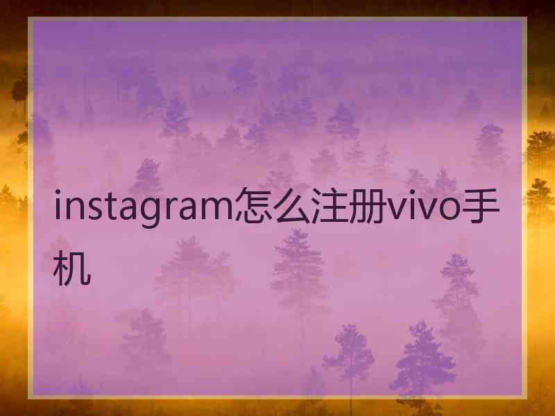 instagram怎么注册vivo手机