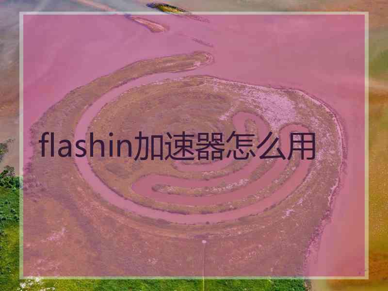 flashin加速器怎么用