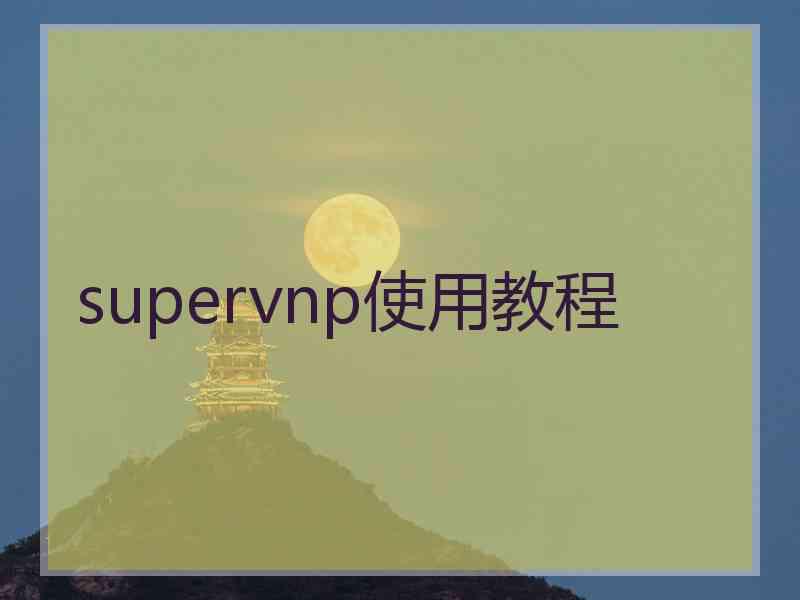 supervnp使用教程