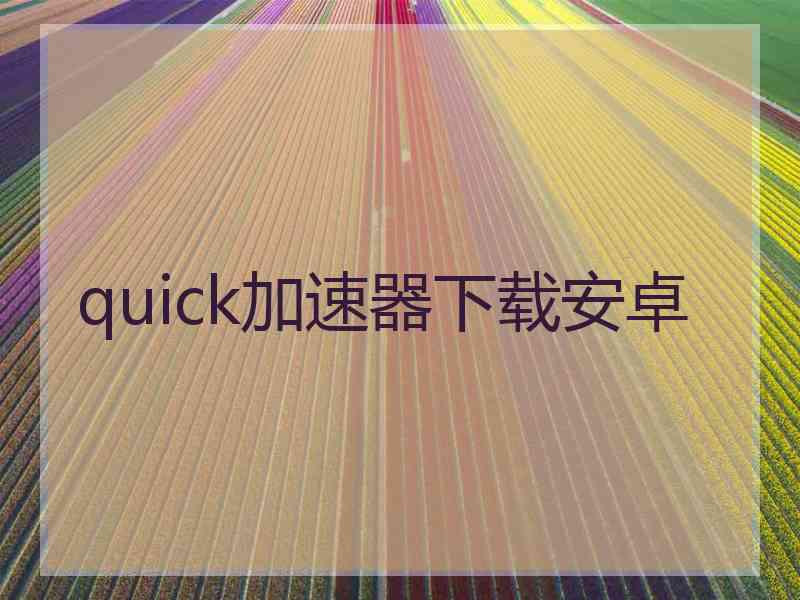 quick加速器下载安卓