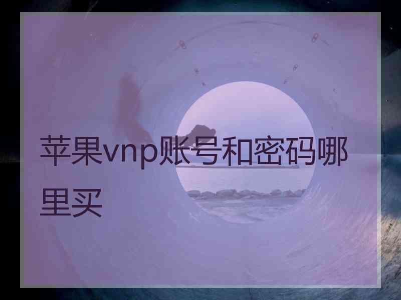 苹果vnp账号和密码哪里买