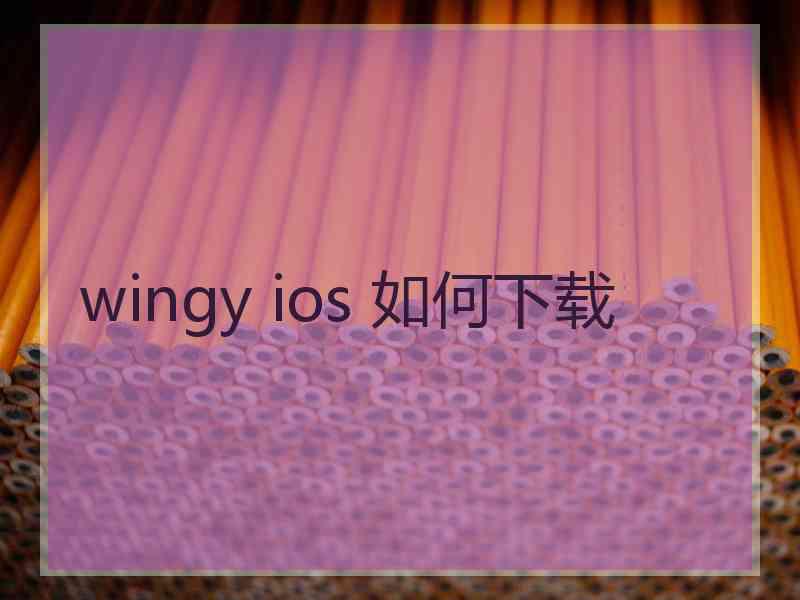 wingy ios 如何下载