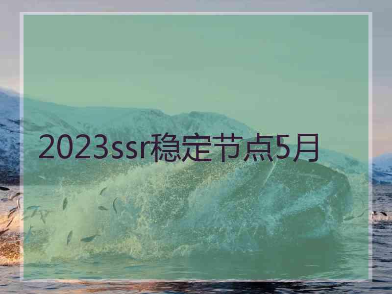 2023ssr稳定节点5月