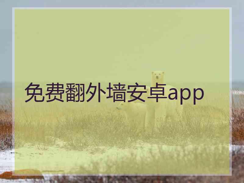 免费翻外墙安卓app