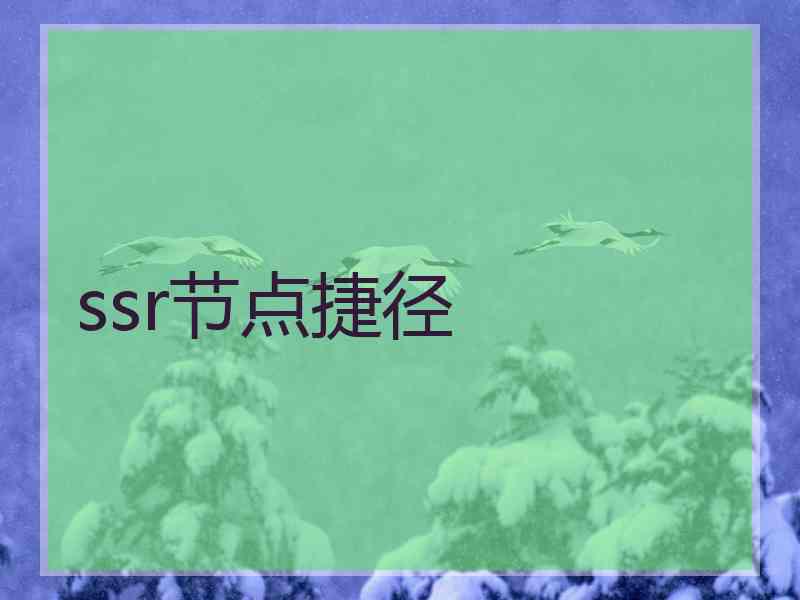 ssr节点捷径