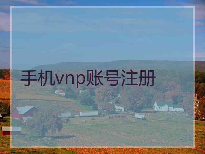 手机vnp账号注册