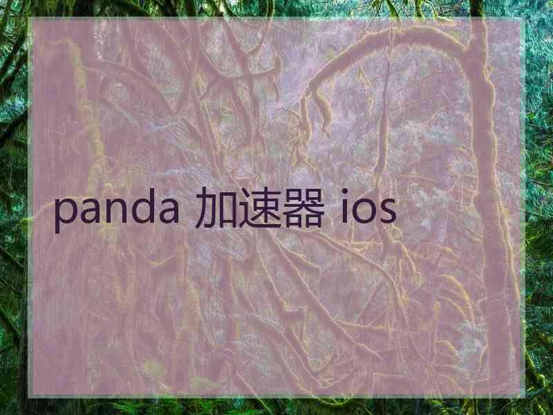 panda 加速器 ios