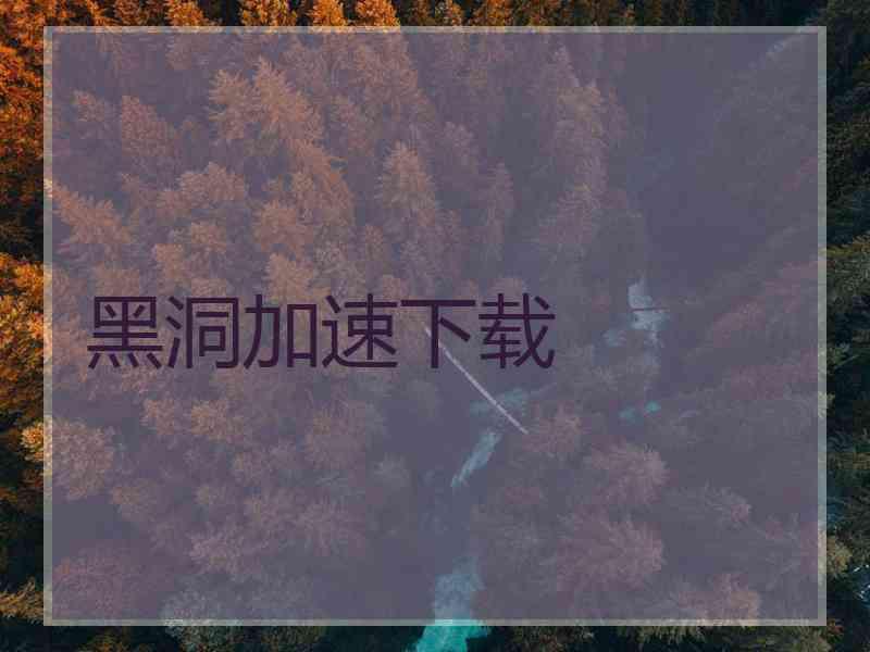 黑洞加速下载