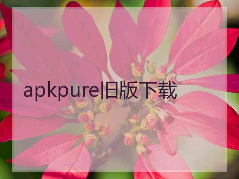 apkpure旧版下载