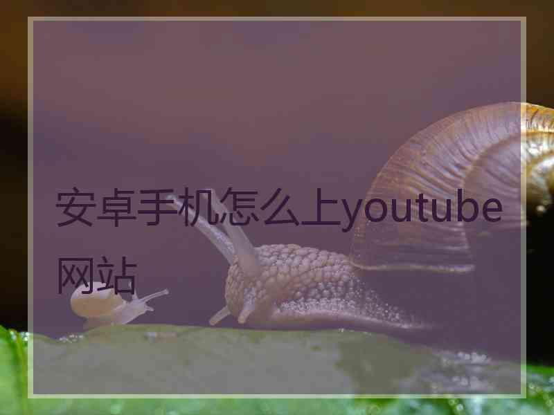 安卓手机怎么上youtube网站