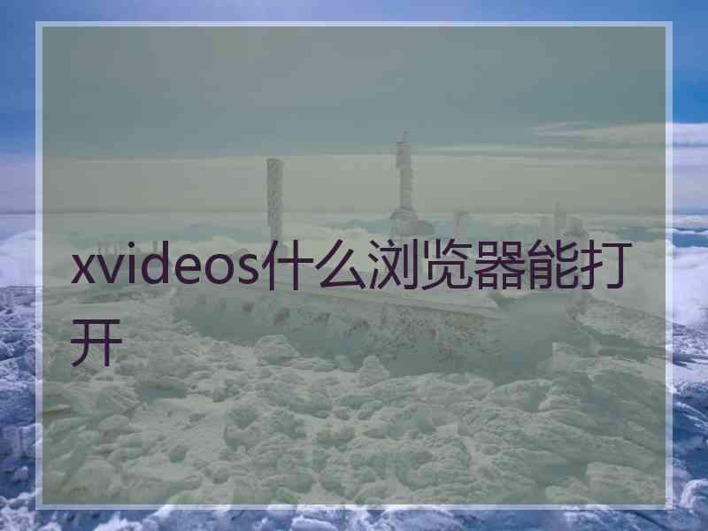 xvideos什么浏览器能打开