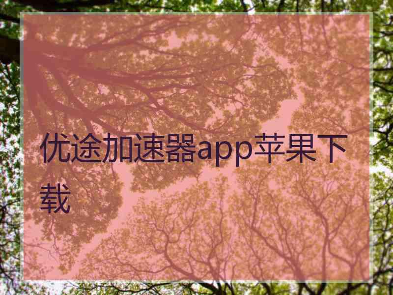 优途加速器app苹果下载