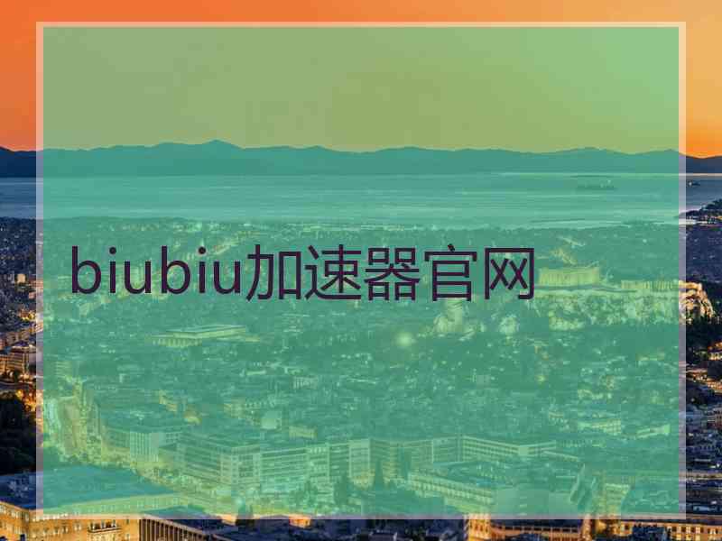 biubiu加速器官网