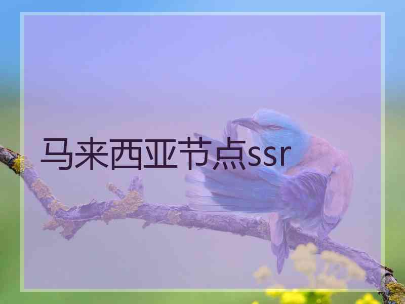 马来西亚节点ssr