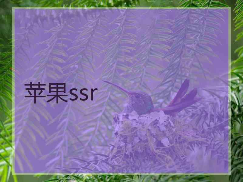 苹果ssr