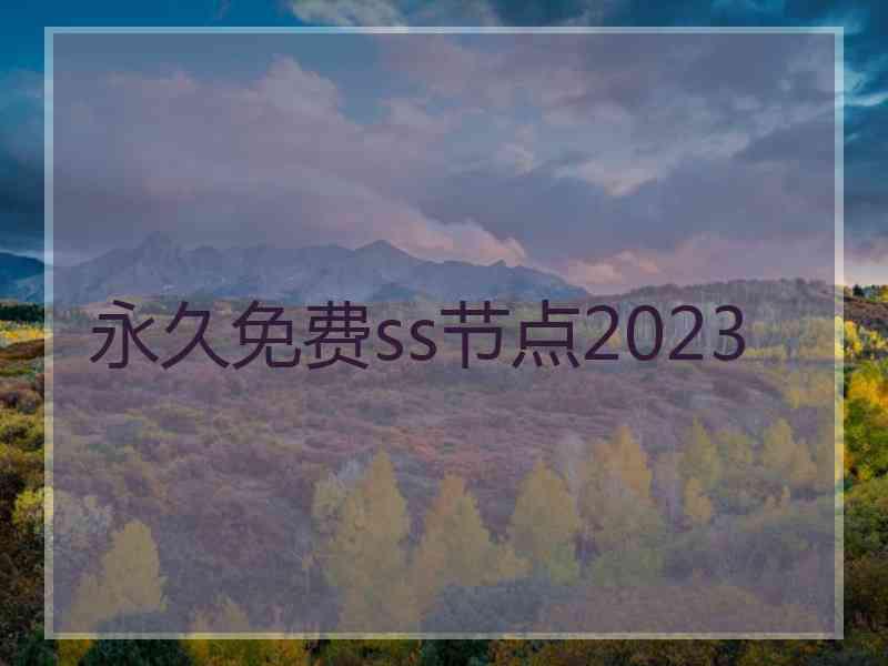 永久免费ss节点2023