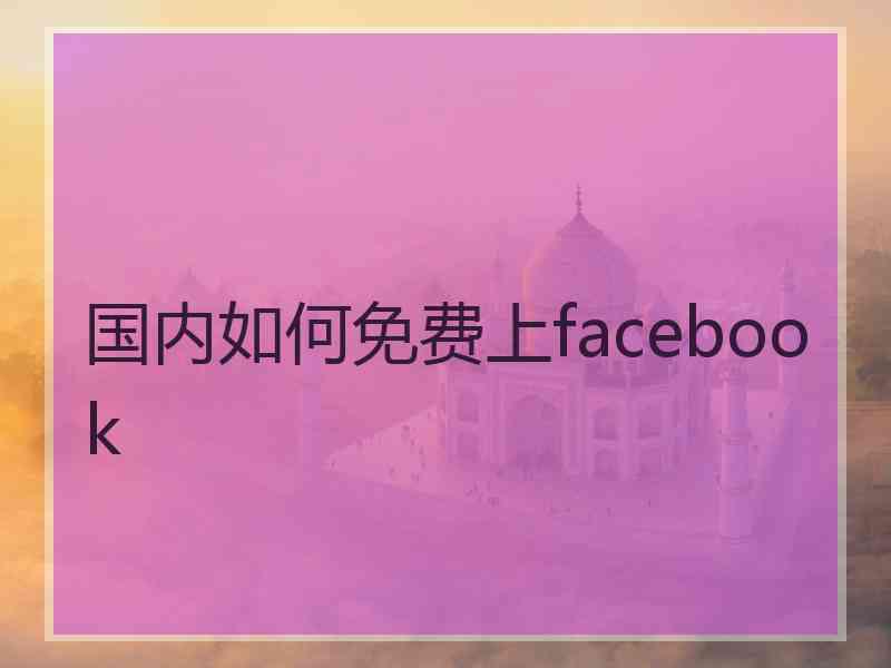 国内如何免费上facebook