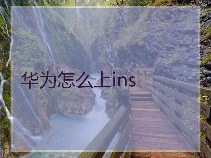 华为怎么上ins