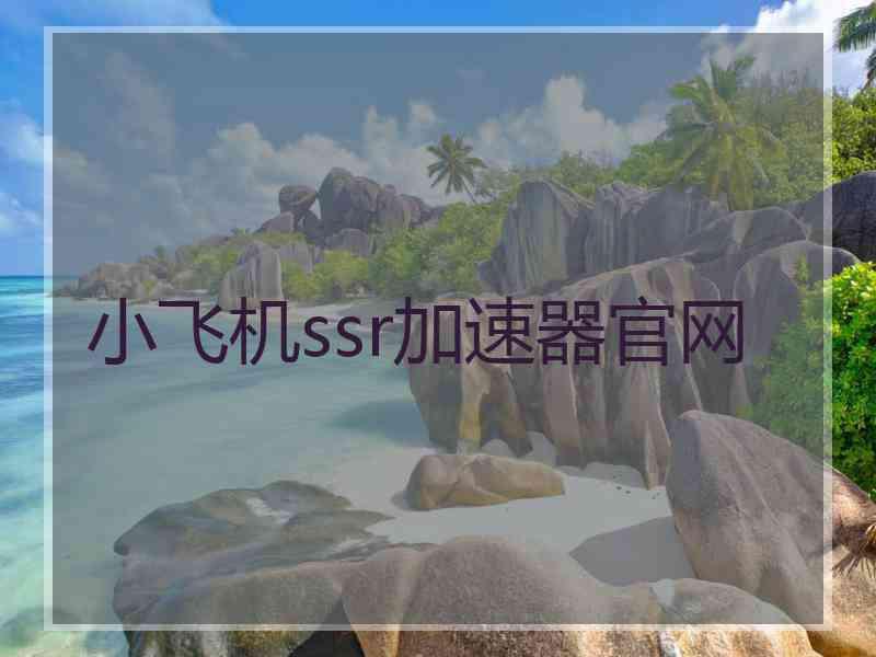 小飞机ssr加速器官网