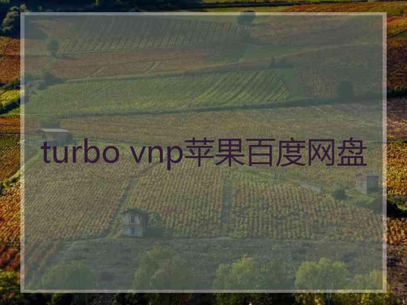 turbo vnp苹果百度网盘