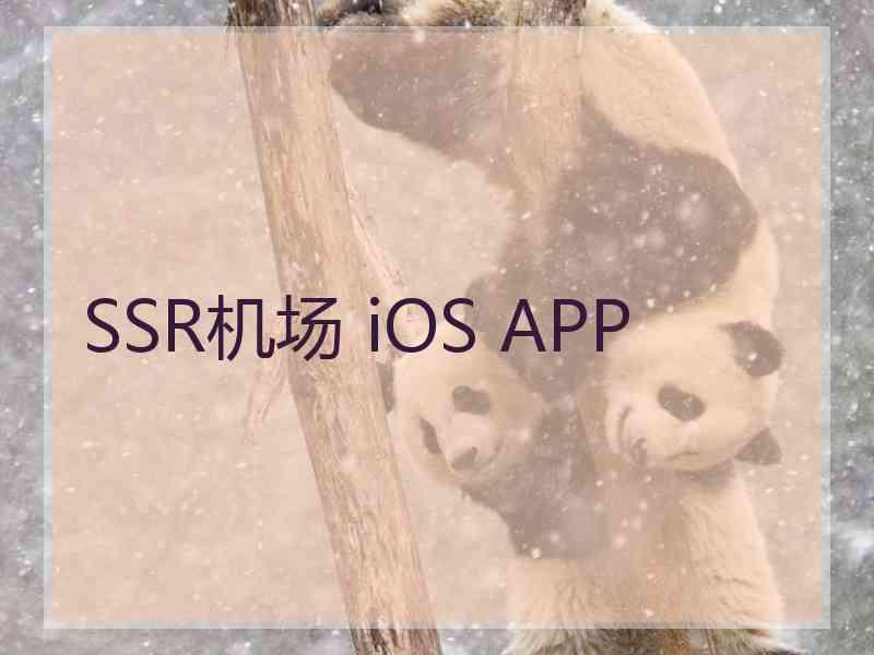 SSR机场 iOS APP