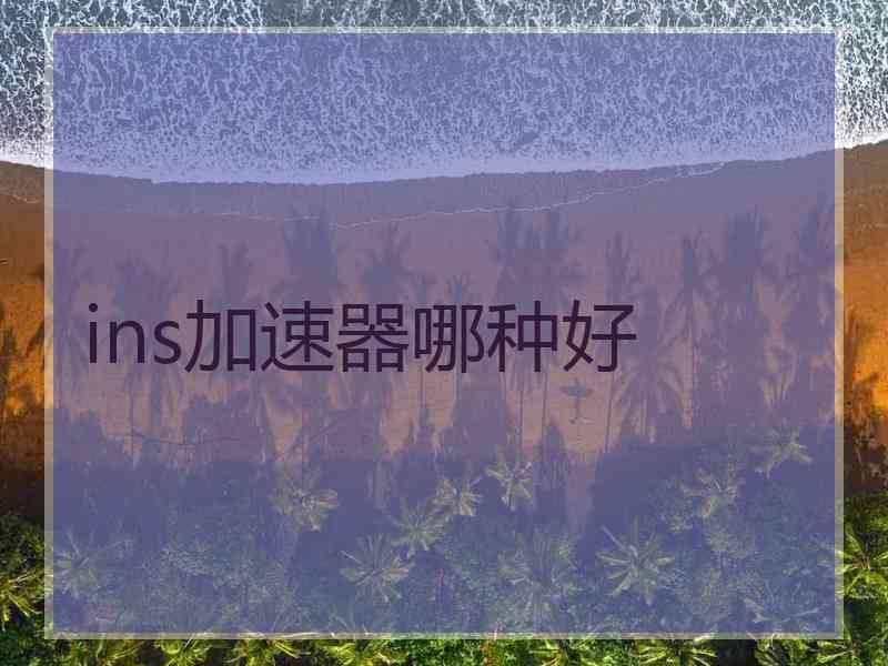 ins加速器哪种好