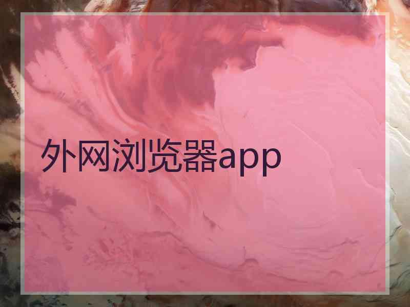 外网浏览器app