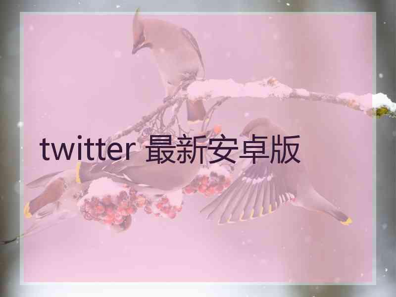 twitter 最新安卓版